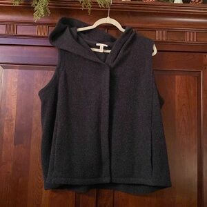 Eileen Fisher 1X Sleevless Wool Hoodie. Christmas Special🌲🎄
